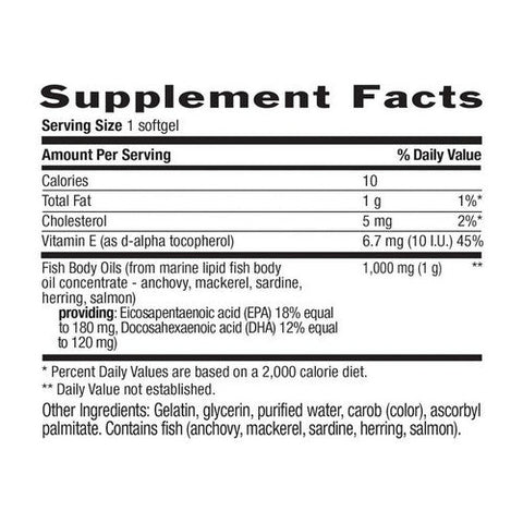 Country Life, Omega 3 Fish Body Oils, 1000 MG, 200 Sftgls Country Life