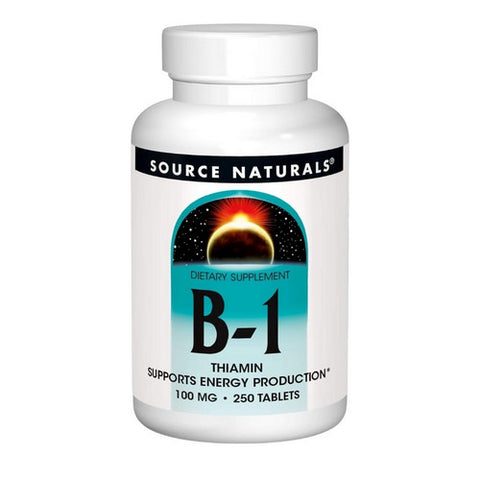 Source Naturals, Vitamin B-1, 100 mg, 250 Tabs