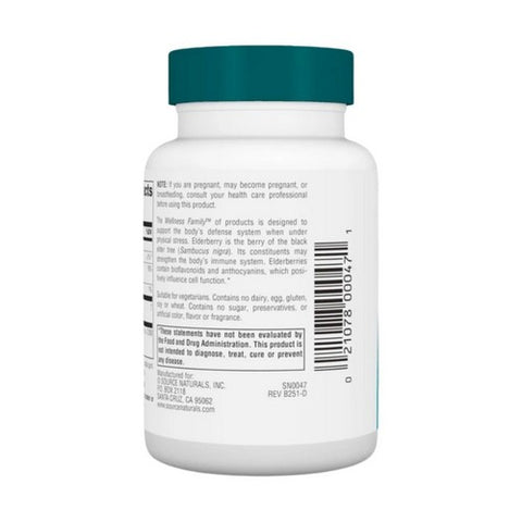 Source Naturals, Wellness Elderberry Extract, 500 mg, 60 Tabs Source Naturals
