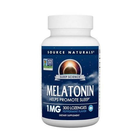 Source Naturals, Melatonin Peppermint, 2.5 mg, Sublingual Peppermint 300 Tabs