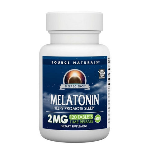 Source Naturals, Sleep Science Melatonin Timed Release, 2 MG, Timed Release 120 Tabs