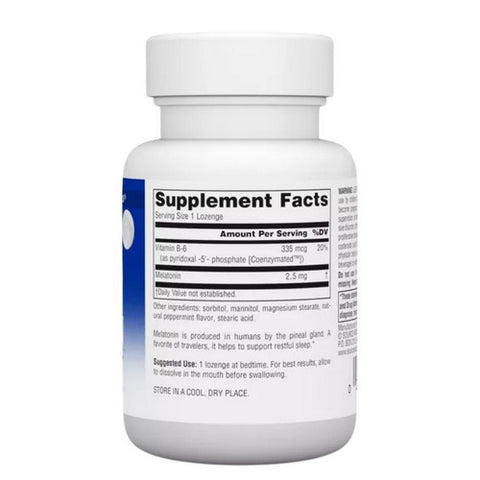 Source Naturals, Melatonin Peppermint, 2.5 mg, Sublingual Peppermint 60 Tabs