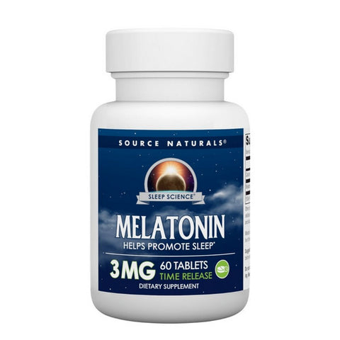 Source Naturals, Melatonin, 3 mg, Timed Release 60 Tabs