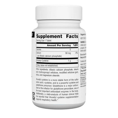 Source Naturals, N-Acetyl Cysteine, 1000 MG, 30 Tabs