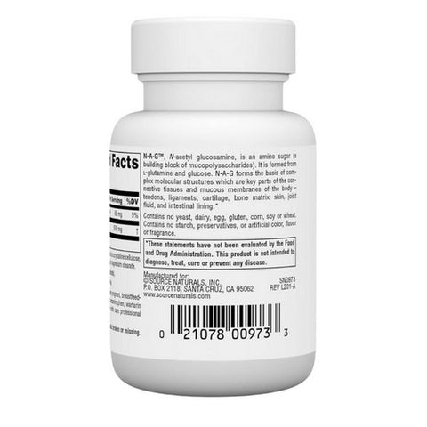 Source Naturals, N-A-G, 250 mg, 60 Tabs