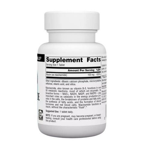 Source Naturals, Niacinamide B-3, 100 mg, 100 Tabs