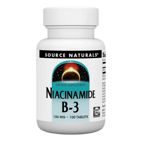 Source Naturals, Niacinamide B-3, 100 mg, 100 Tabs