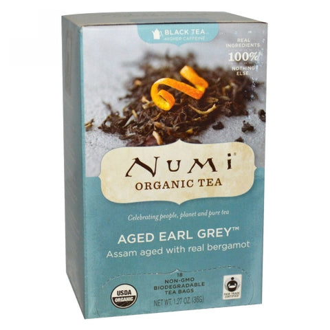 Numi Tea, Aged Earl Grey Black Tea, 18 Bag