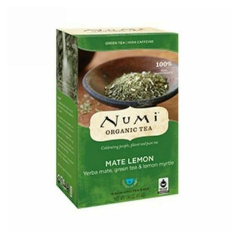 Numi Tea, Rainforest Mate Lemon Green Tea, Mate Lemon