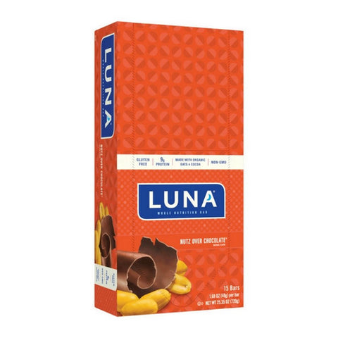 Clif Bar, Luna Nutz Over Chocolate Bar, 1.7 Oz(Case Of 15)