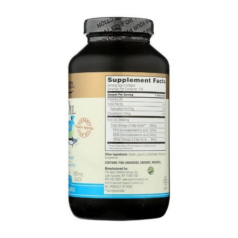 Spectrum Essentials, Fish Oil Omega-3, 1000 Mg, 250 Softgels