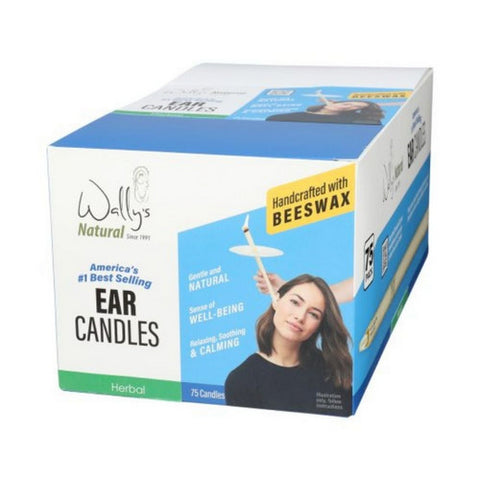 Wallys Natural Products, EAR CANDLE,BEESWAX HERBAL, 75pk