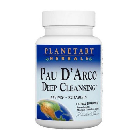 Planetary Herbals, Pau D'Arco Deep Cleansing, 735 Mg, 72 Tabs