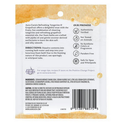 Aura Cacia, Aromatherapy Foam Bath, Tangerine/Grapefruit 2.5 oz