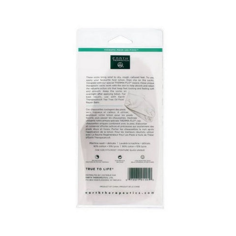 Earth Therapeutics, Moisturizing Foot Socks, 1 Pair (White)