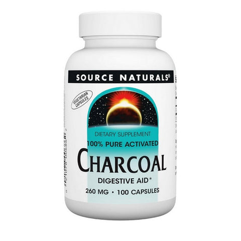 Source Naturals, Charcoal, 260 MG, 100 Caps