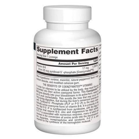 Source Naturals, Coenzymated B-6 Sublingual, 25 mg, 30 Tabs
