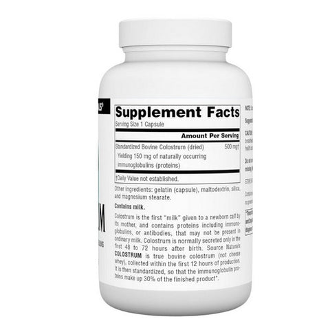 Source Naturals, Colostrum, 500 MG, 120 Caps
