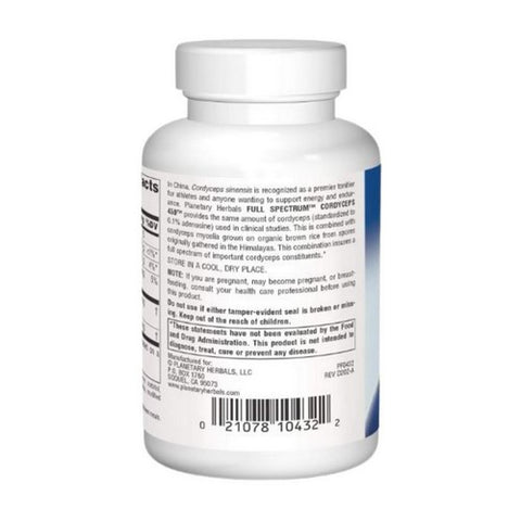 Planetary Herbals, Full Spectrum Cordyceps 450, 60 Tabs