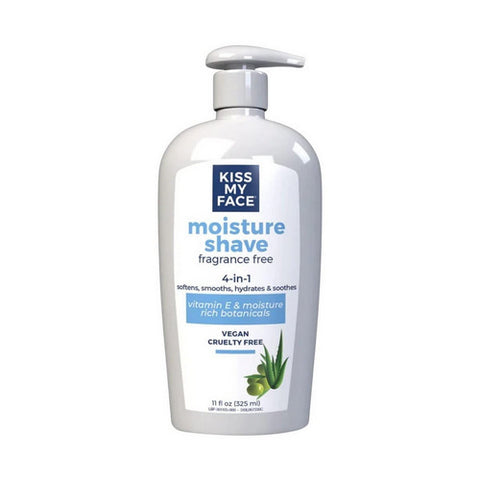 Kiss My Face, 4-in-1 Moisture Shave Lotion Fragrance Free, Fragrance Free EA 1/11 OZ