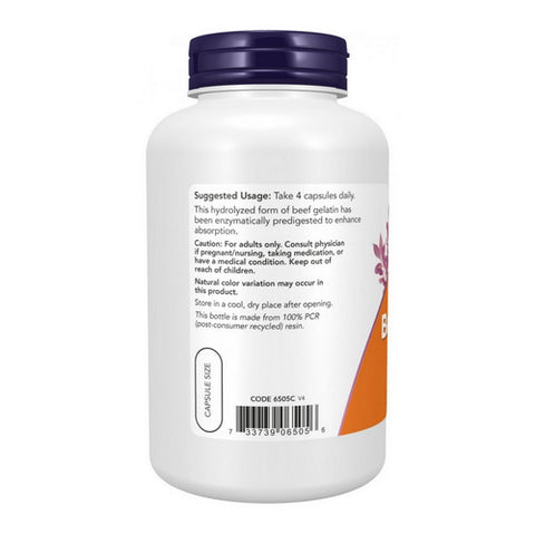 Now Foods, Beef Gelatin Hydrolyzed, 550 mg, 200 Caps