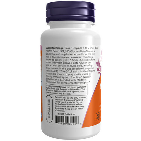Now Foods, Beta 1-3/1-6- D -Glucan, 100 mg, 90 Veg Caps
