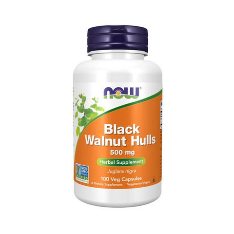 Now Foods, Black Walnut Hulls, 500 mg, 100 Caps