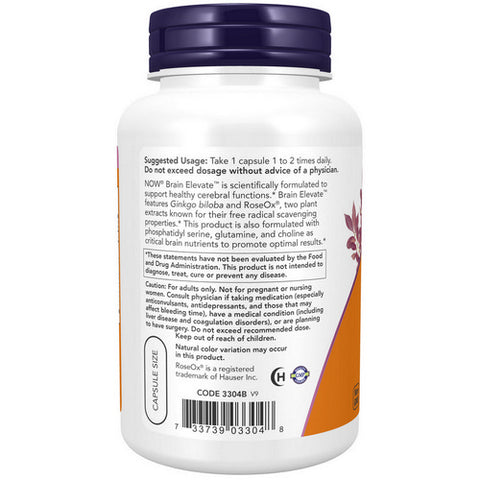 Now Foods, Brain Elevate Formula, 120 Vcaps