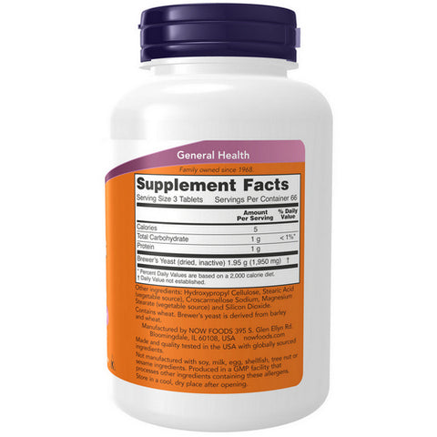 Now Foods, Brewer's Yeast, 650 Mg, 200 Tabs