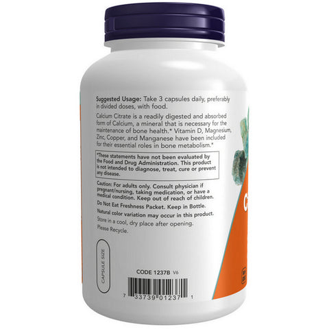 Now Foods, Calcium Citrate, 240 Veg Caps