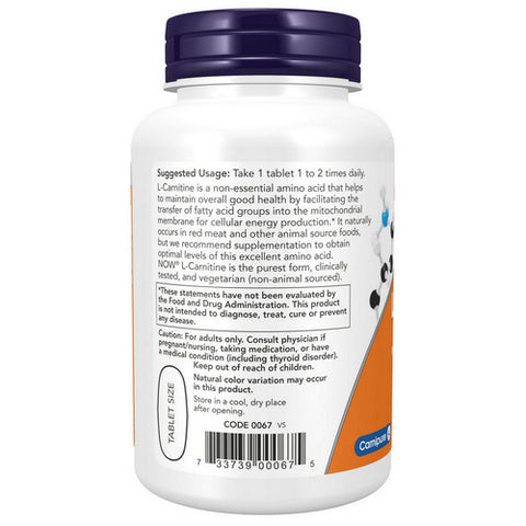 Now Foods, L-Carnitine, 1000 mg, 50 Tabs