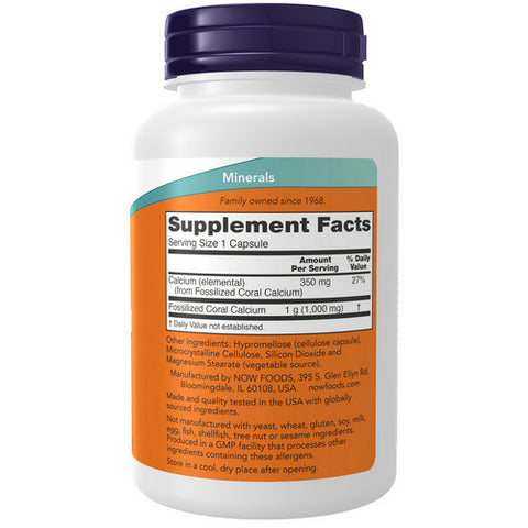 Now Foods, Coral Calcium, 1000 mg, 100 Vcaps