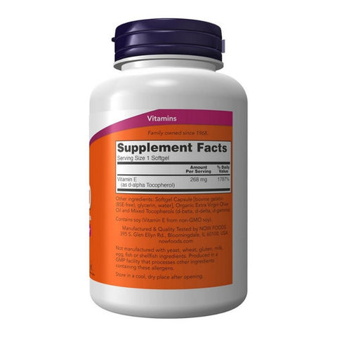 Now Foods, Vitamin E-400 With Mixed Tocopherols, 250 Softgels