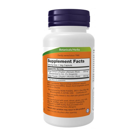 Now Foods, Ginger Root Extract, 250 mg, 90 Vcaps