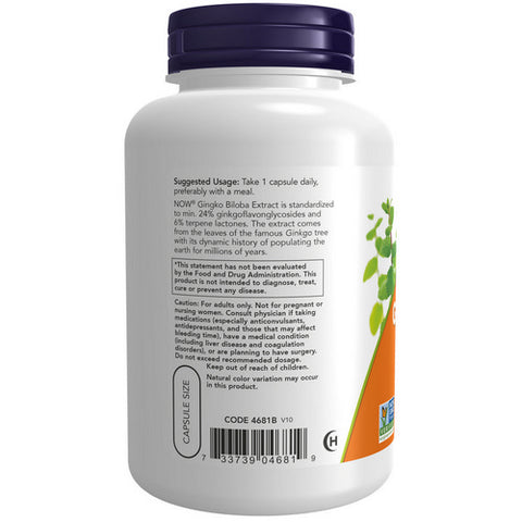 Now Foods, Ginkgo Biloba, 120 mg, 200 Vcaps