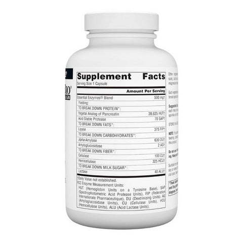 Source Naturals, Essential Enzymes, 500 mg, Vegetarian 240 VCaps