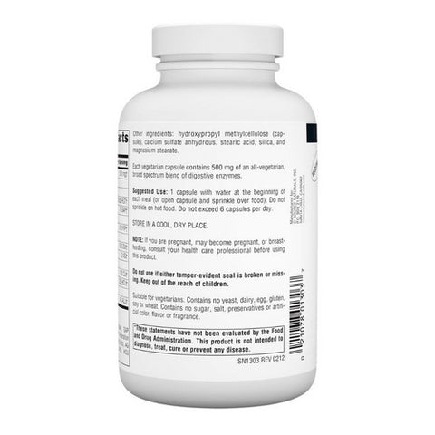 Source Naturals, Essential Enzymes, 500 mg, Vegetarian 240 VCaps