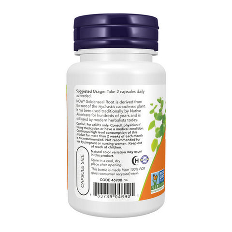 Now Foods, Goldenseal Root, 500 mg, 50 Caps