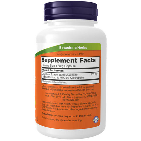 Now Foods, Olive Leaf Extract, 500 mg, 120 Vcaps