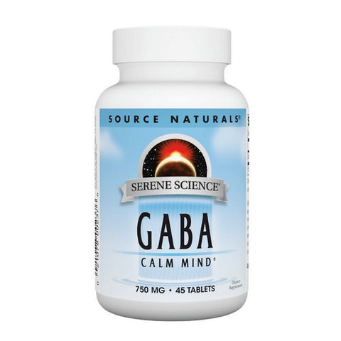 Source Naturals, Gaba, 750 mg, 45 Tabs