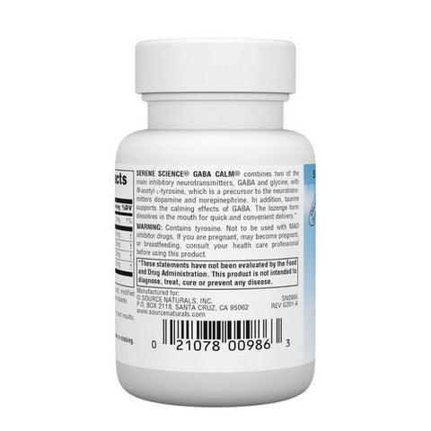 Source Naturals, Serene Science Gaba Calm Orange, Orange flavor, 30 Tabs Source Naturals