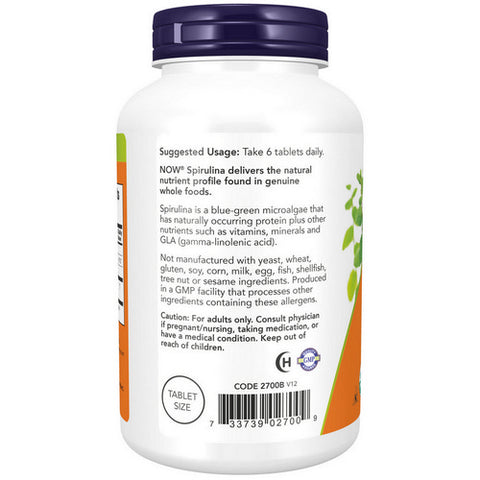 Now Foods, Spirulina, 500 mg, 500 Tabs