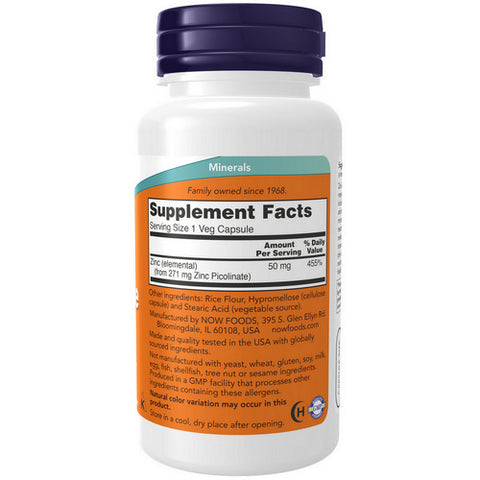Now Foods, Zinc Picolinate, 50 mg, 120 Caps