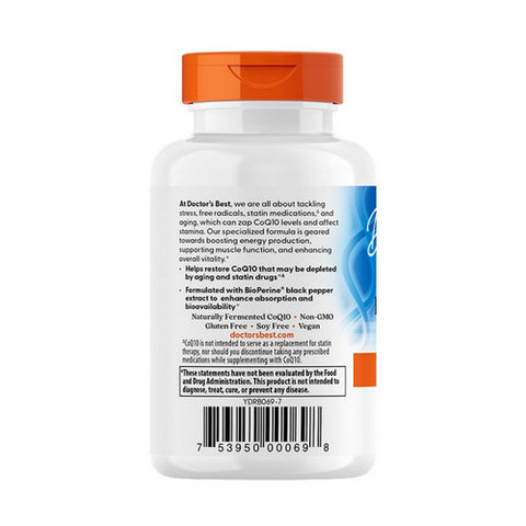 Doctors Best, High Absorption Coq10, 100 mg, 60 Veggie Caps