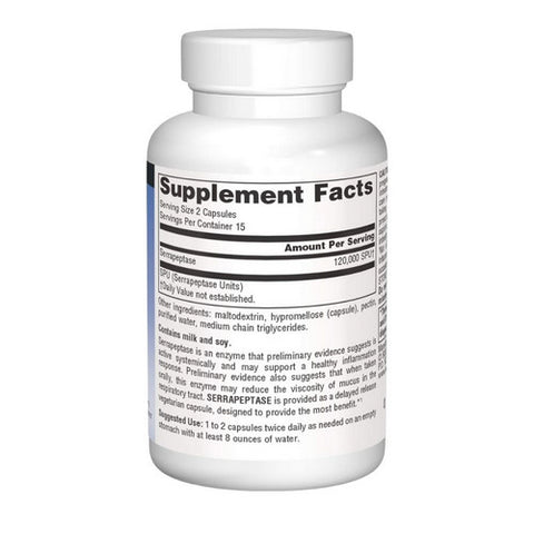 Source Naturals, Serrapeptase, 500 mg, 30 Vegicaps