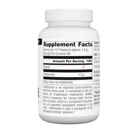 Source Naturals, L-Methionine Powder, 100 gm 3.53 Oz