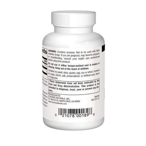 Source Naturals, L-Tyrosine, 500 MG, 50 Tabs