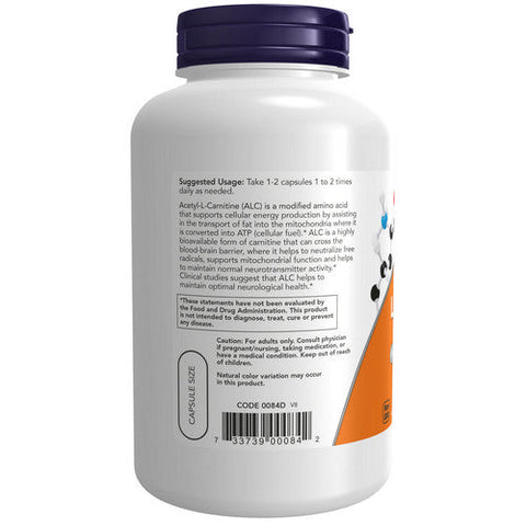 Now Foods, Acetyl-L Carnitine, 500 mg, 200 Caps Now Foods