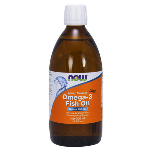 Now Foods, Omega-3 Fish Oil Lemon, Lemon, 16.9 oz