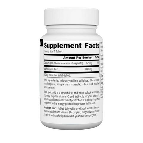 Source Naturals, Alpha-Lipoic Acid, 200 MG, 60 Tabs